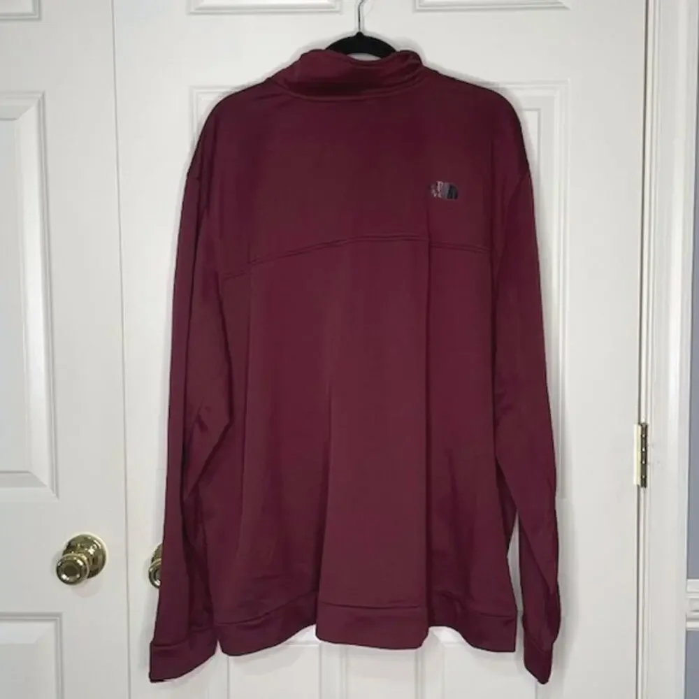 The North Face Burgundy Full-Zip Fleece Jacket Men's XL Soft Warm Outdoor Layer